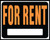 HY-KO Hy-Glo Series SP-102 Identification Sign, Rectangular, FOR RENT, Fluorescent Orange Legend, Black Background [SKU: ORG0320408]