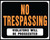 HY-KO Hy-Glo Series SP-104 Identification Sign, Rectangular, NO TRESPASSING VIOLATORS WILL BE PROSECUTED, Plastic [SKU: ORG0320739]