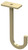 National Hardware N275-533 Long Hook, 5 in H, Steel, Brushed Gold, Ceiling, Screw Mounting [SKU: ORG7445257]