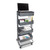 Adjustable Multi-Use Storage Cart and Stand-Up Workstation, 15.25" x 11" x 18.5" to 39", Gray [SKU: VRTVF51025]