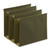 Box Bottom Hanging File Folders, 3" Capacity, Letter Size, 1/5-Cut Tabs, Standard Green, 25/Box [SKU: UNV14143]