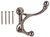 ProSource H-015-BLN Coat and Hat Hook, 33 lb, 2-Hook, 1-1/2 in Opening, Zinc, Nickel [SKU: ORG4079828]