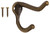 ProSource H62-B071 Coat and Hat Hook, 22 lb, 2-Hook, 1 in Opening, Zinc, Antique Brass [SKU: ORG4378113]