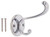ProSource H-032-CH Coat and Hat Hook, 22 lb, 2-Hook, 1 in Opening, Zinc, Chrome [SKU: ORG8267403]