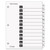 OneStep Printable Table of Contents and Dividers, 12-Tab, Jan. to Dec., 11 x 8.5, White, White Tabs, 1 Set [SKU: CRD60313]