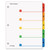 OneStep Printable Table of Contents and Dividers, 5-Tab, 1 to 5, 11 x 8.5, White, Assorted Tabs, 1 Set [SKU: CRD60518]