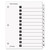 OneStep Printable Table of Contents and Dividers, 12-Tab, 1 to 12, 11 x 8.5, White, White Tabs, 1 Set [SKU: CRD61213]