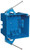 Carlon B432A-UPC Outlet Box, 4 -Gang, Thermoplastic, Blue, Captive Nail Mounting [SKU: ORG6270599]