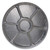 Aluminum Cater Trays, 7 Compartment Lazy Susan, 18" Diameter x 0.94"h, Silver, 50/Carton [SKU: DPK18LS]