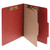 Pressboard Classification Folders, 2" Expansion, 1 Divider, 4 Fasteners, Letter Size, Earth Red Exterior, 10/Box [SKU: ACC15034]