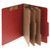 Pressboard Classification Folders, 4" Expansion, 3 Dividers, 8 Fasteners, Legal Size, Earth Red Exterior, 10/Box [SKU: ACC16038]
