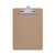 Hardboard Clipboard, 1.25" Clip Capacity, Holds 8.5 x 11 Sheets, Brown, 3/Pack [SKU: UNV40304VP]