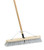 Simple Spaces 93150 Push Broom, 24 in Sweep Face, 3 in L Trim, Fine Flagged Synthetic Bristle, 60 in L, Gray [SKU: ORG8428807]