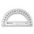 180 Degree Protractor, Plastic, 6" Ruler Edge/180 Degree, Clear [SKU: ACM11200]