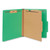 Bright Colored Pressboard Classification Folders, 2" Expansion, 1 Divider, 4 Fasteners, Letter Size, Emerald Green, 10/Box [SKU: UNV10202]