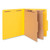 Bright Colored Pressboard Classification Folders, 2" Expansion, 2 Dividers, 6 Fasteners, Letter Size, Yellow Exterior, 10/Box [SKU: UNV10304]