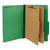 Bright Colored Pressboard Classification Folders, 2" Expansion, 2 Dividers, 6 Fasteners, Legal Size, Emerald Green, 10/Box [SKU: UNV10312]