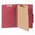 Bright Colored Pressboard Classification Folders, 2" Expansion, 2 Dividers, 6 Fasteners, Legal Size, Ruby Red, 10/Box [SKU: UNV10313]