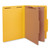 Bright Colored Pressboard Classification Folders, 2" Expansion, 2 Dividers, 6 Fasteners, Legal Size, Yellow Exterior, 10/Box [SKU: UNV10314]