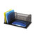 Onyx Desk Organizer with Three Horizontal and Three Upright Sections, Letter Size Files, 19.5 x 11.5 x 8.25, Black [SKU: SAF3254BL]
