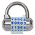 Password Plus Combination Lock, Hardened Steel Shackle, 2.5" Wide, Chrome/Assorted [SKU: MLK1534D]