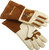 ForneyHide 53410 Welding Gloves, Men's, L, 12-5/8 in L, Gauntlet Cuff, Brown/White, Reinforced Crotch Thumb [SKU: ORG8909947]