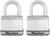 Master Lock Magnum Series M5XT Padlock, Keyed Alike Key, 3/8 in Dia Shackle, 1 in H Shackle, Stainless Steel Body, Zinc [SKU: ORG6428023]