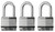 Master Lock Magnum Series M5XTRILHCCSEN Padlock, Keyed Different Key, 3/8 in Dia Shackle, 2 in H Shackle, Zinc [SKU: ORG7146848]