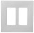 Eaton Cooper Wiring PJ PJS262SG-SP-L Wallplate, 4.87 in L, 4.94 in W, 2 -Gang, Polycarbonate, Silver Granite [SKU: ORG3342821]