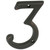 Schlage SC2-3036-716 House Number, Character: 3, 4 in H Character, Bronze Character, Solid Brass [SKU: ORG3769288]