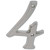Schlage SC2-3046-619 House Number, Character: 4, 4 in H Character, Nickel Character, Brass [SKU: ORG6553259]