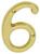 Schlage SC2-3066-605 #6 House Number, Character: 6, 4 in H Character, Brass Character, Solid Brass [SKU: ORG6717003]
