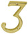 Schlage CS2-3036-605 #3 House Number, Character: 3, 4 in H Character, Brass Character, Brass [SKU: ORG6717037]
