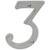 Schlage SC2-3036-619 House Number, Character: 3, 4 in H Character, Nickel Character, Brass [SKU: ORG9391285]