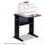Fax/Printer Stand with Reversible Top, Metal, 1 Shelf, 23.5" x 28" x 30", Medium Oak/Black [SKU: SAF1934]