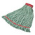 Web Foot Shrinkless Looped-End Wet Mop Head, Cotton/Synthetic, Large, Green, 5" Red Headband [SKU: RCPA25306GR00]