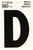 HY-KO RV-50/D Reflective Letter, Character: D, 3 in H Character, Black Character, Silver Background, Vinyl [SKU: ORG0198838]