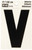 HY-KO RV-50/V Reflective Letter, Character: V, 3 in H Character, Black Character, Silver Background, Vinyl [SKU: ORG0200063]