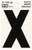 HY-KO RV-50/X Reflective Letter, Character: X, 3 in H Character, Black Character, Silver Background, Vinyl [SKU: ORG0200162]