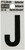 HY-KO RV-15/J Reflective Letter, Character: J, 1 in H Character, Black Character, Silver Background, Vinyl [SKU: ORG6259915]