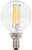 Sylvania 40852 LED Bulb, Decorative, G16.5 Lamp, 60 W Equivalent, E12 Lamp Base, Dimmable, Clear, Soft White Light [SKU: ORG1227883]