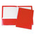 Laminated Two-Pocket Folder, Cardboard Paper, 100-Sheet Capacity, 11 x 8.5, Red, 25/Box [SKU: UNV56420]