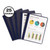 Durable Clear Front Report Cover, Prong Fastener, 0.13" Capacity, 8.5 x 11, Clear/Blue, 25/Box [SKU: AVE47961]