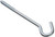 National Hardware 2156BC Series N220-897 Screw Hook, 3/8 in Opening, 8 in L, Steel, Zinc [SKU: ORG4719621]