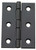 National Hardware N211-021 Decorative Broad Hinge, 2 in H Door Leaf, 3/64 in Thick Door Leaf, Steel, Oil-Rubbed Bronze [SKU: ORG7174931]
