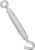 National Hardware 2173BC Series N221-978 Turnbuckle, 220 lb Working Load, 3/8-16 in Thread, Hook, Eye, Aluminum [SKU: ORG9821653]