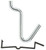 National Hardware N180-022 Peg Hook, 1/4 in, 1/8, 1/4 in Opening, Steel, Zinc [SKU: ORG7179849]