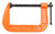 PONY 2640 Classic C-Clamp, 800 lb Clamping, 4 in Max Opening Size, 3 in D Throat, Ductile Iron Body, Orange Body [SKU: ORG7384837]