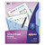 Write and Erase Durable Plastic Dividers with Slash Pocket, 3-Hold Punched, 5-Tab, 11.13 x 9.25, Assorted, 1 Set [SKU: AVE16176]