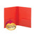 Poly Two-Pocket Folder with Fasteners, 180-Sheet Capacity, 11 x 8.5, Red, 25/Box [SKU: SMD87727]